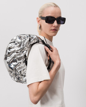 Innerraum Срібляста сумка-хобо HM2 з драпіруванням HM2DSBKCRSH