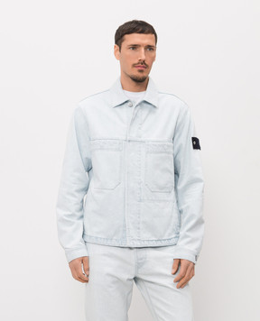 Stone Island Голубая джинсовая куртка с патчем логотипа L1S144100006S00J9