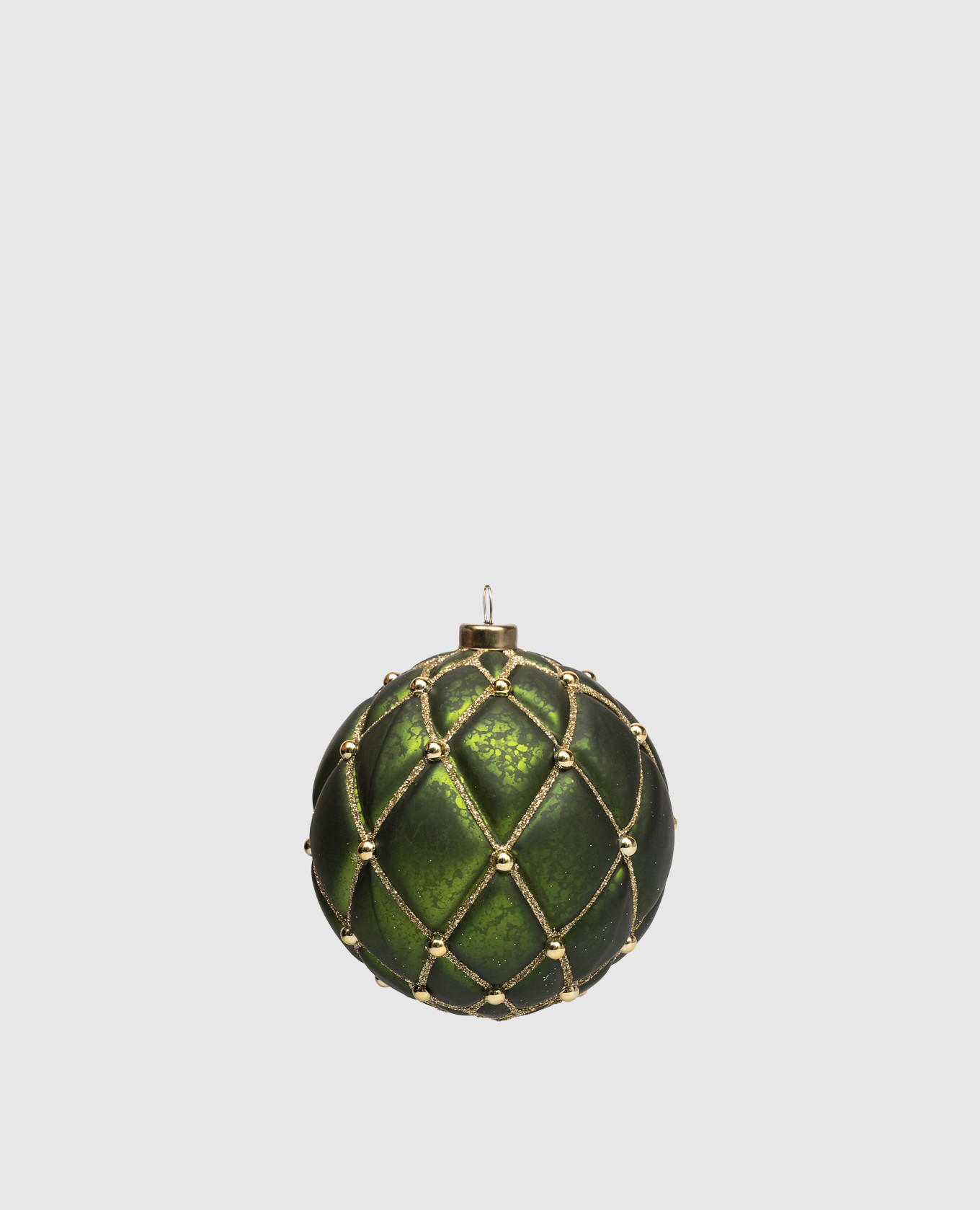 Зелена ялинкова іграшка Quilting spindle