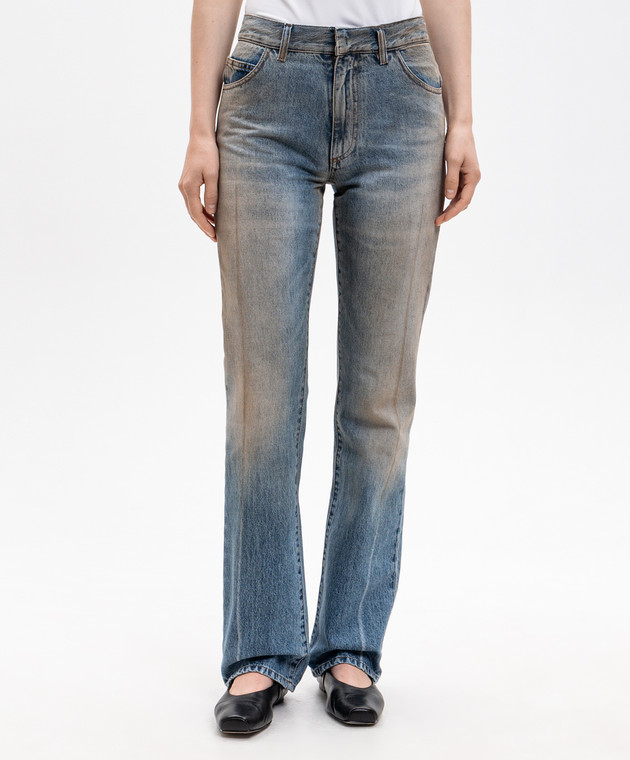 Maison Margiela MM6 Синие джинсы с винтажным эффектом S62LB0213M30055 изображение 3
