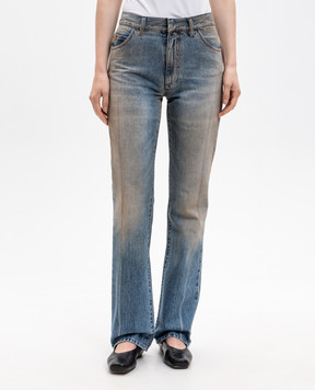 Maison Margiela MM6 Синие джинсы с винтажным эффектом S62LB0213M30055