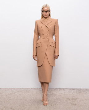 Thierry Mugler Коричнева спідниця-олівець міді з вовною 26S1JU06001027