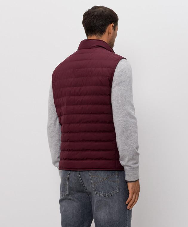 Brunello Cucinelli Бордовый пуховый жилет MV4081797 изображение 4
