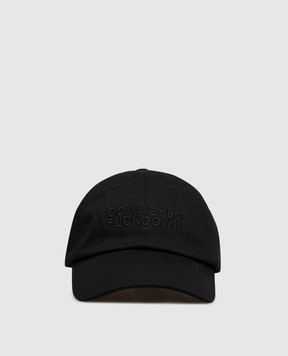 Comme des Fuckdown Чорна кепка з вишивкою логотипа FAS6CFACX00270