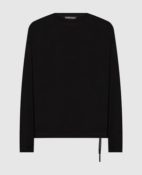 Ann Demeulemeester Черный лонгслив с надписью Dear Night Thoughts B0014553FA206