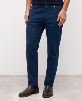 Brunello Cucinelli Сині джинси з патчем M277PD3210