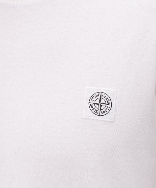 Stone Island Футболка цвета айвори с нашивкой логотипа L2S152100030S0500 изображение 5