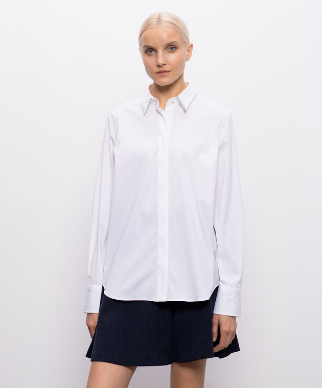 Brunello Cucinelli Біла сорочка з ланцюжком MP091MA606 зображення 3