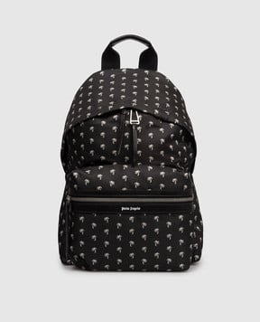 Palm Angels s Черный рюкзак в принт эмблемы mini Palms PMNB015S23FAB001