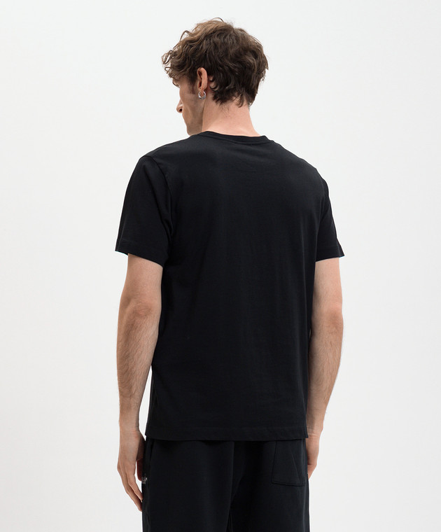 Off-White Чорна футболка з принтом логотипа та емблеми 44MAA027S26J00B зображення 4