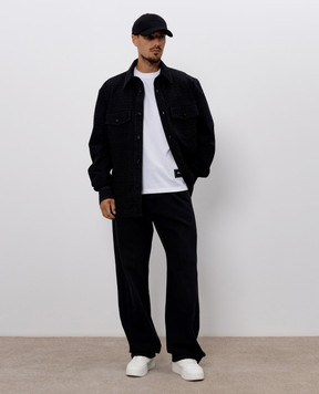 Balmain Чорні джинси з патчем логотипа HH1ML138DG13