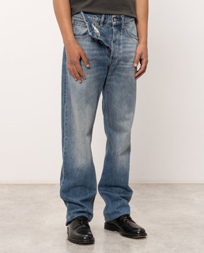 Maison Margiela MM6 Сині джинси подвійної конструкції SH2LA0062M30058