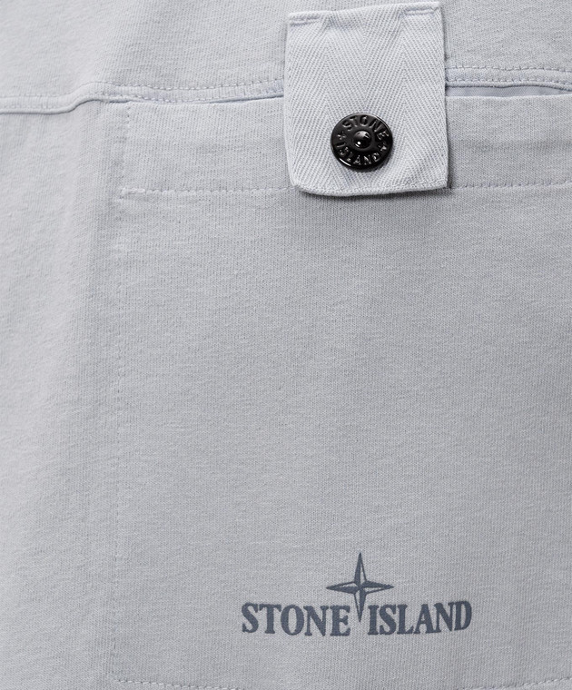Stone Island Сіра футболка з принтом логотипа L2S152100028S0500 зображення 5