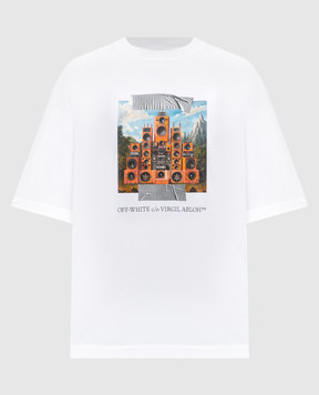 Off-White Біла футболка Train Off 44MAA120F5J004
