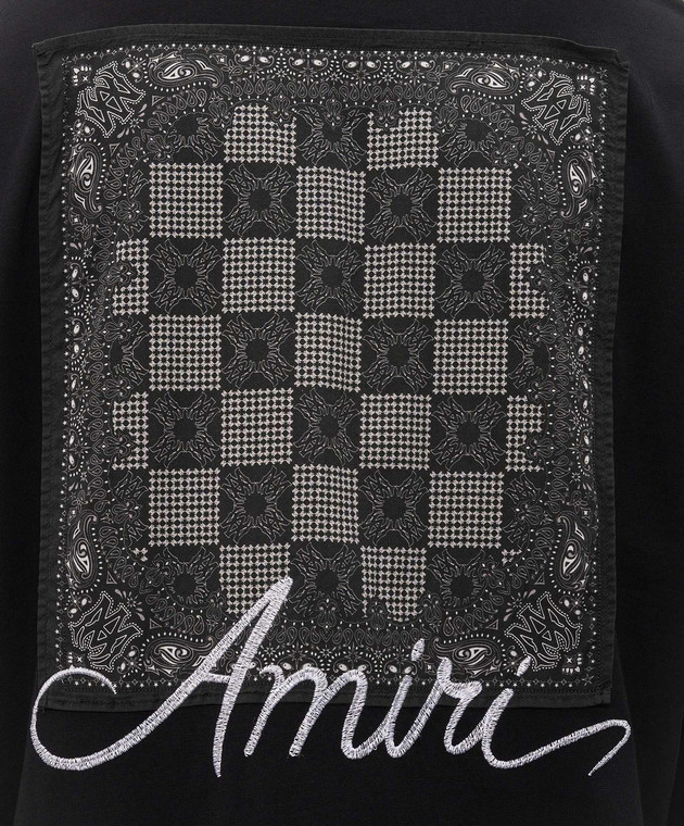AMIRI Черная футболка MA QUAD CHECKERBOARD AMTOJR1172 изображение 5