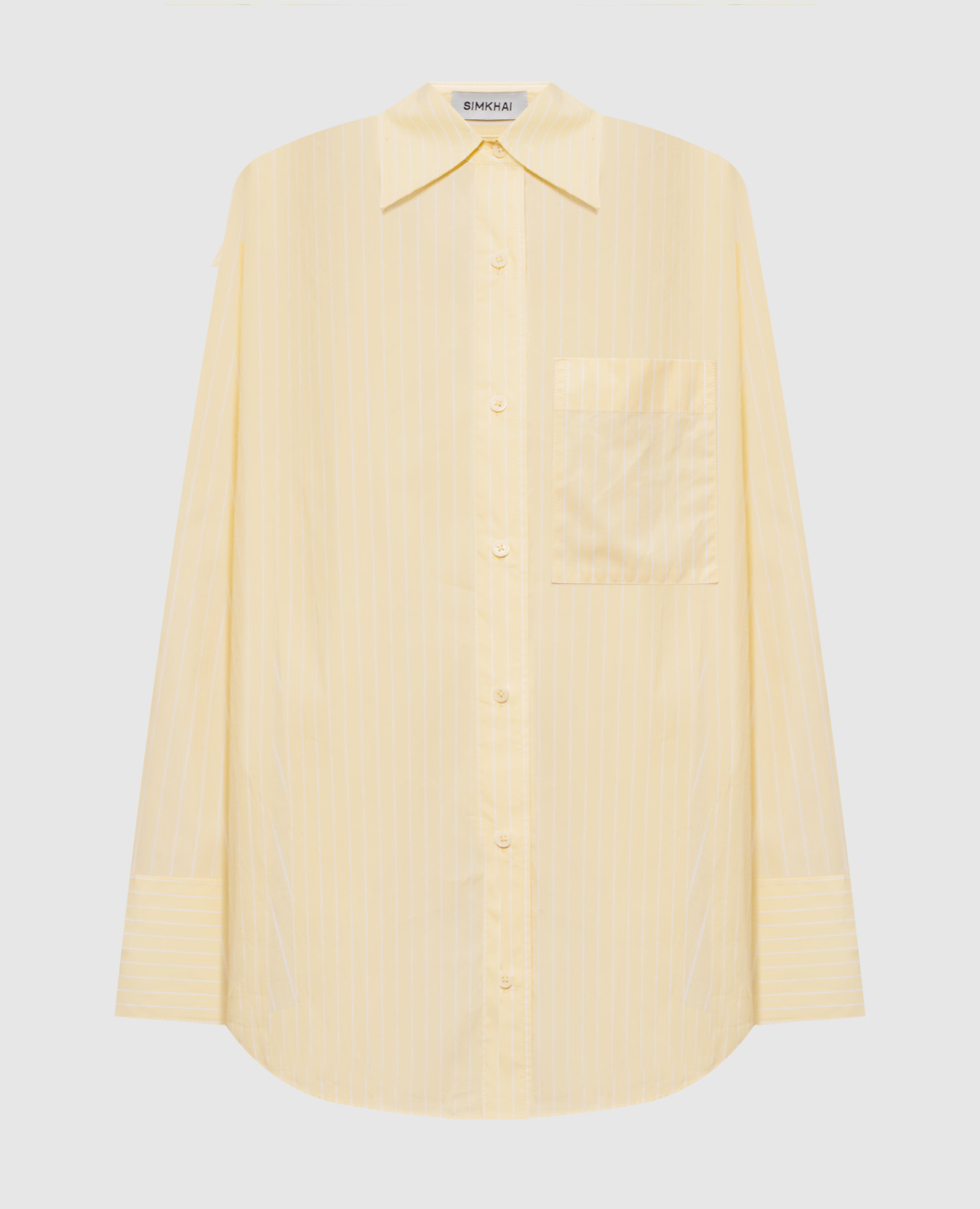 Желтая рубашка Loen в полоску