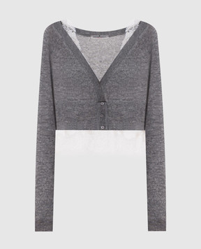 Ermanno Scervino Сірий джемпер з кашеміру з мереживом D492N300APPYU