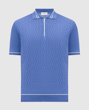 Castangia dal 1850 Синє поло з шовком NC04