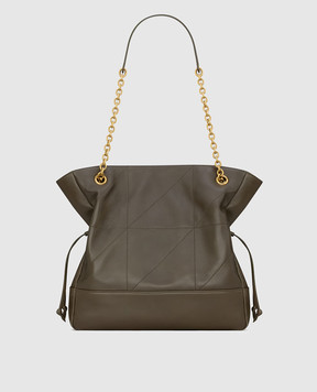 Saint Laurent Кожаная сумка JAMIE цвета хаки 862712AAB32