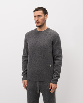 Sporty & Rich Сірий светр SRC з кашеміру та вовни WS08362302GY04