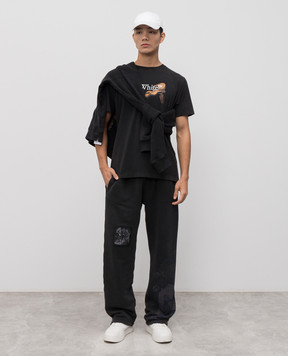 Off-White Сіра футболка Cupid Arrow 44MAA027F5J00C