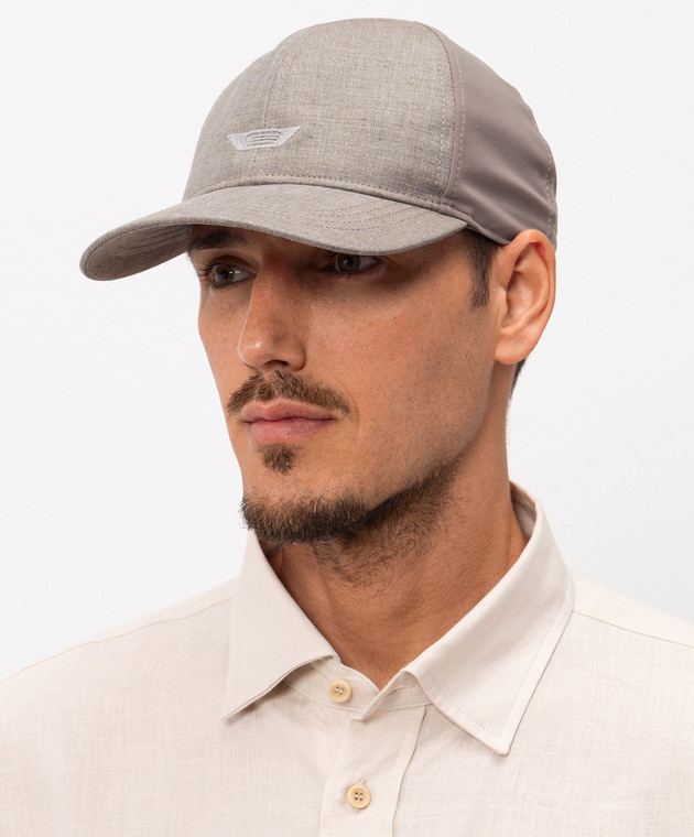 Sease Коричневая кепка с льном AC048TN147 изображение 2