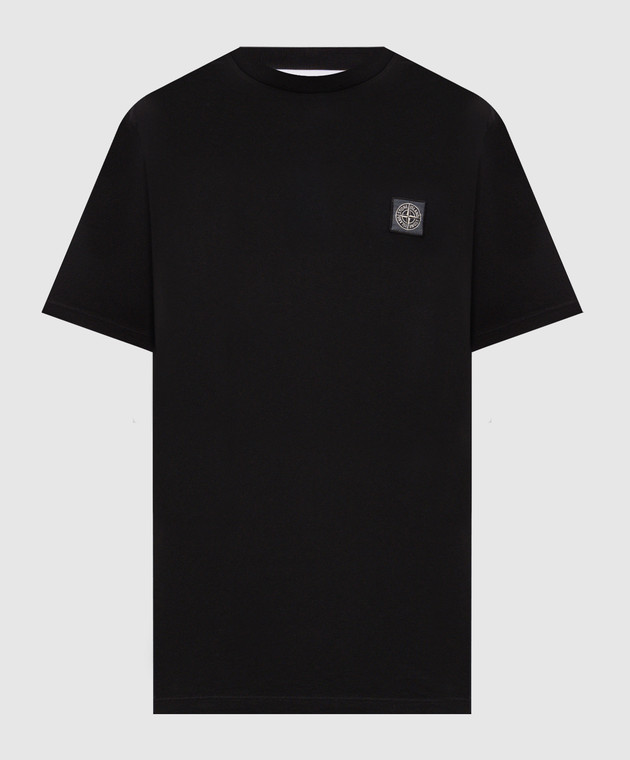 Stone Island Черная футболка с нашивкой логотипа L2S152100030S0500