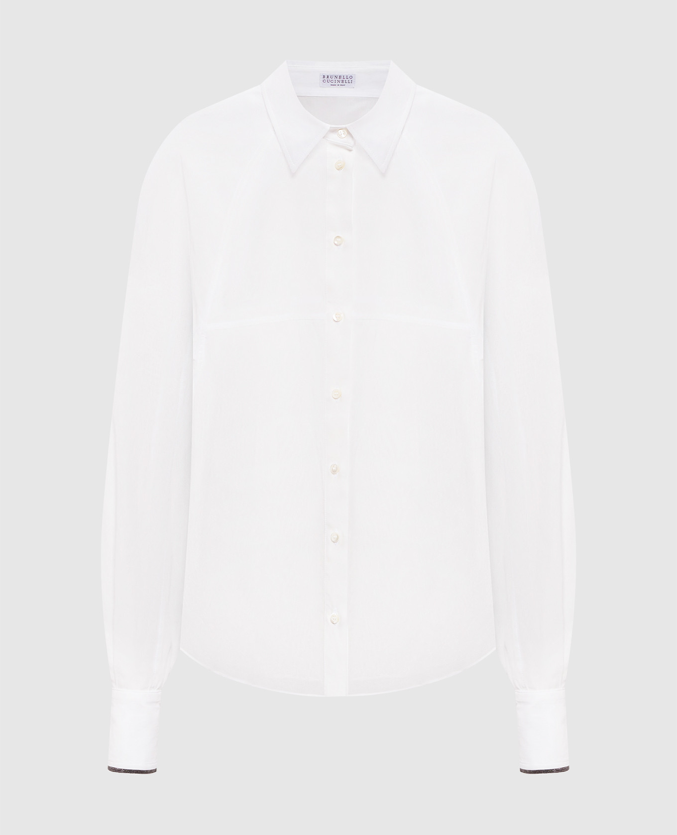 

Белая блуза с цепочкой мониль, Белый, Блузы