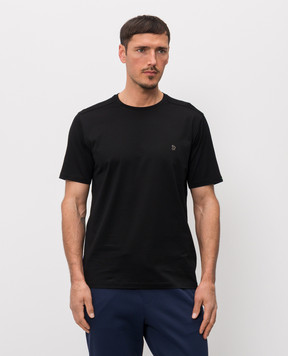 Stefano Ricci Футболка чорна з монограмою логотипа MNH6105140TE0001