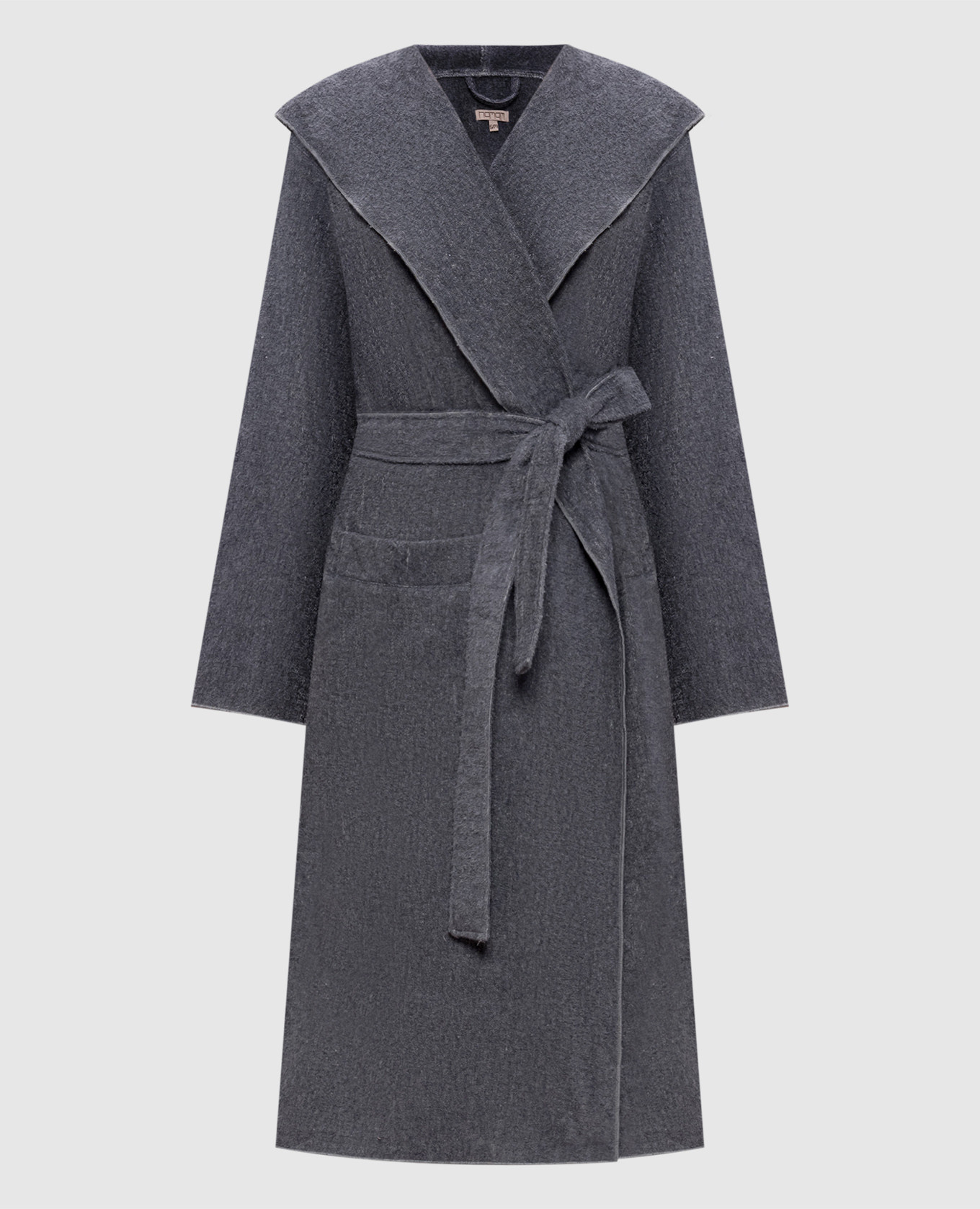 

Серый махровый халат ASH LIGHT с капюшоном, Халаты