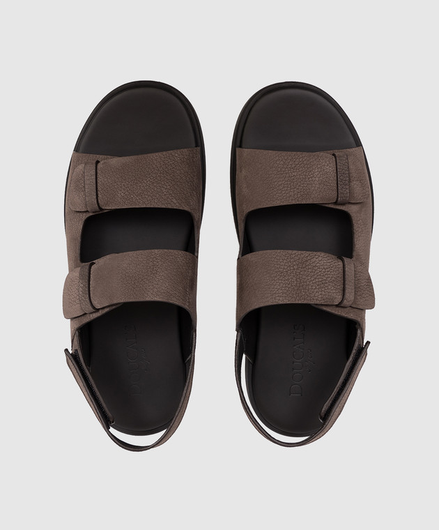 Doucal's Коричневые сандалии из нубука DU3030MYKOUF249 изображение 4