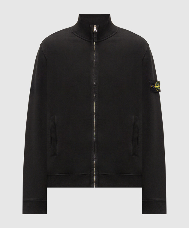 Stone Island Чорний кардиган з патчем логотипа L2S156100066S0A20