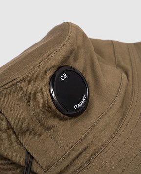 C.P. Company Дитяча панама кольору хакі з логотипом CMX00NLOA04
