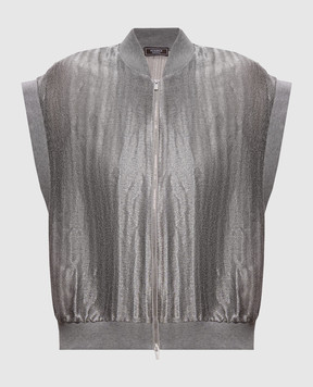 Peserico Сірий жилет з льоном E0316705032