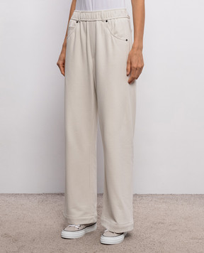 Brunello Cucinelli Бежеві штани MN05NHF499