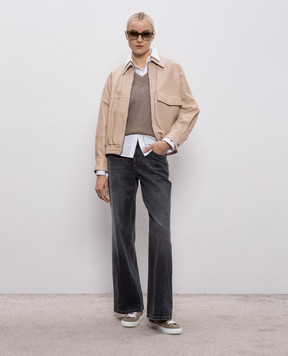 Brunello Cucinelli Черные джинсы клеш с эффектом потертости MA095P4045