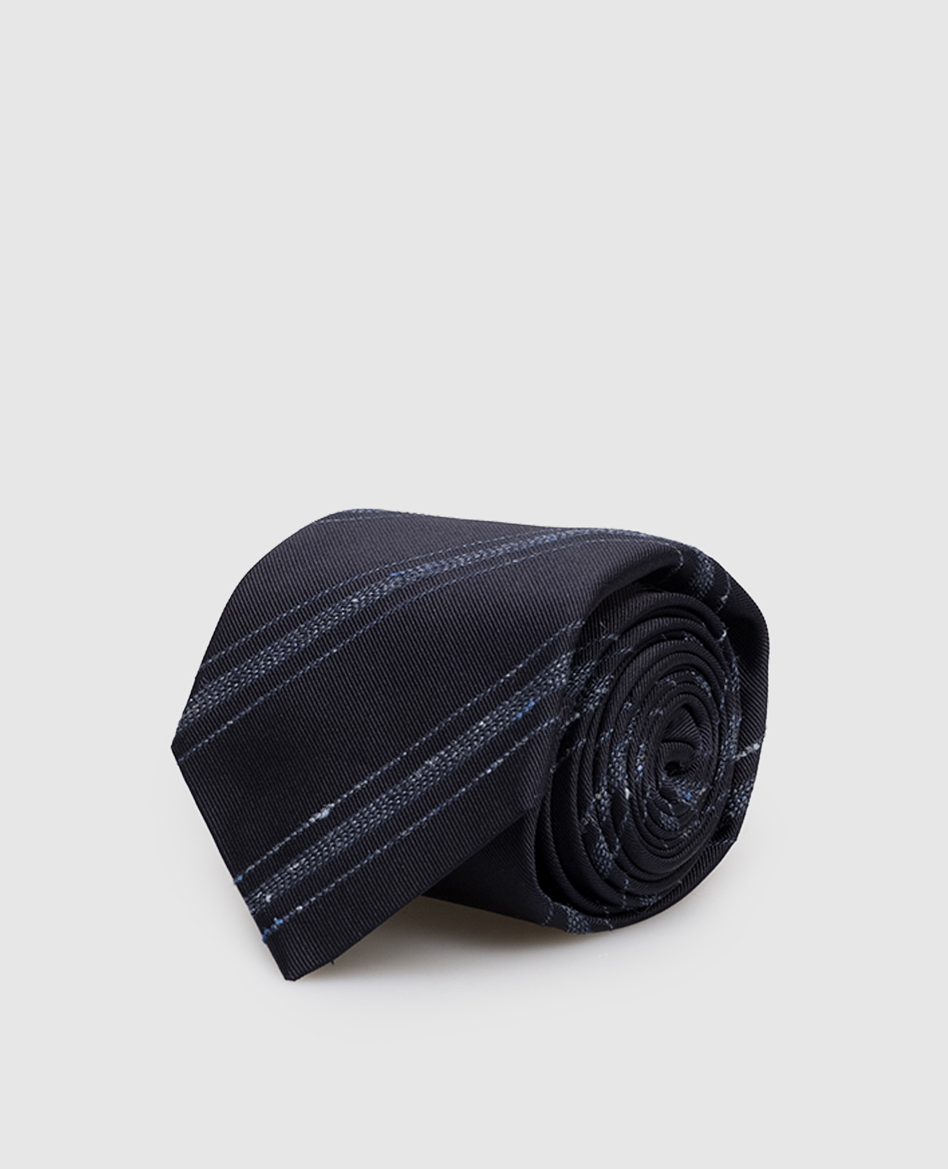 

Синий галстук с шелком в полоску, Галстуки