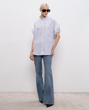 Balenciaga Біла сорочка в смужку з вишивкою логотипа 857833TTM33