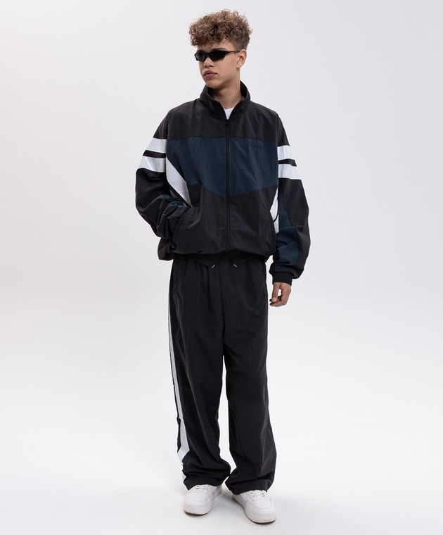 Vetements Черные спортивные брюки с вышивкой логотипа MH27TP108B изображение 2