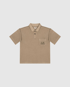 C.P. Company Дитяче поло кольору хакі CUM010LFC001014