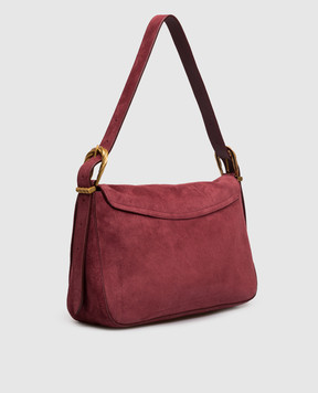 Twinset Бордова замшева сумка Liliane 262TD8240