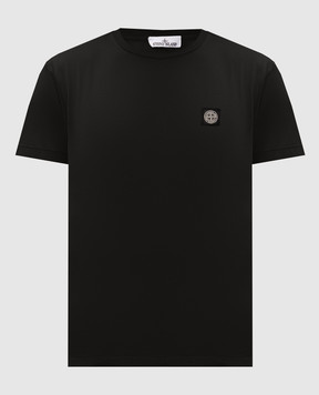 Stone Island Чорна футболка з нашивкою логотипа L2S152100027S0013
