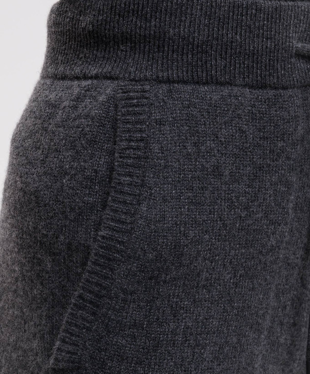 Max Mara Серые брюки FIABE из кашемира MXMFIABE изображение 5