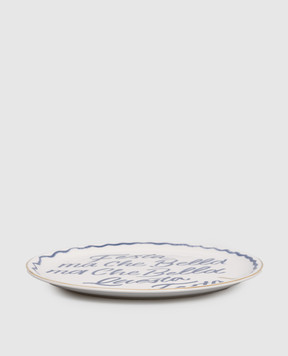 Bitossi Home Белая фарфоровая тарелка для пиццы Party LGP01002