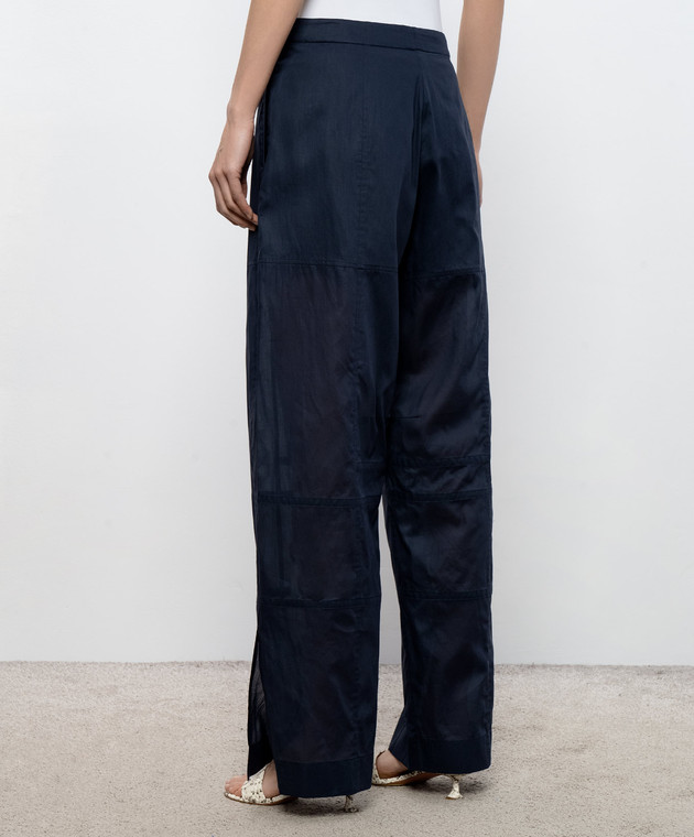 Jil Sander Синие брюки с разрезами J02KA0381J45326 изображение 4