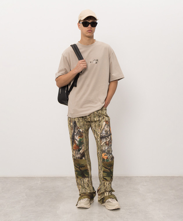Off-White Бежева футболка Spices Arrow 44MAA120F26J00D зображення 2