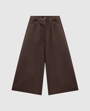 Brunello Cucinelli Коричневые бермуды с цепочкой мониль MPB56P9310
