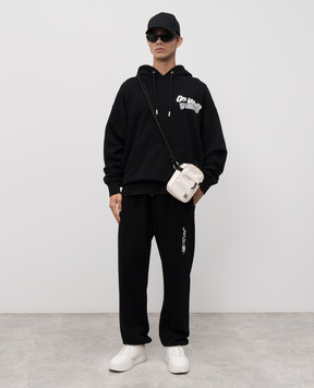 Off-White Чорне худі Cupid Tape 44MBB085F5F00Y