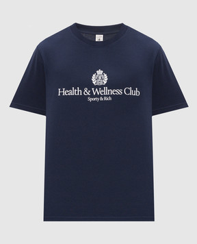 Sporty & Rich Синяя футболка H&W Crest TO119710241BL106