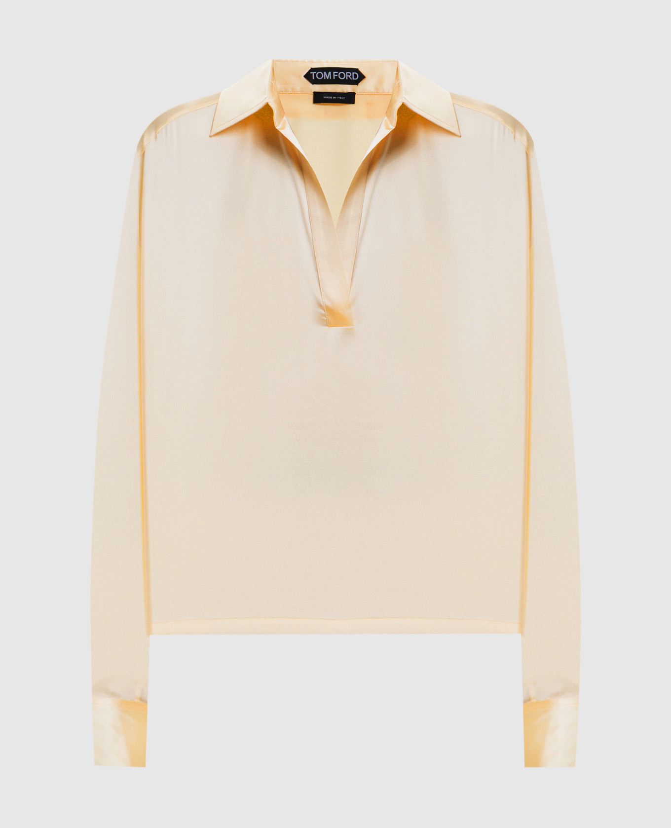 Желтая блуза из шелка